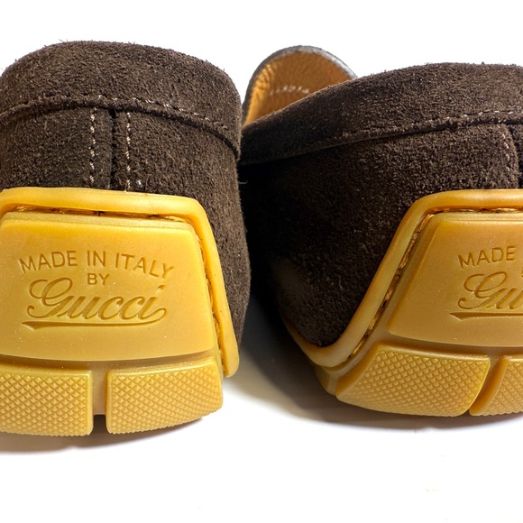 Gucci Brown Suede Loafers. Natural. EU 37 . NWT - Picture 6 of 16